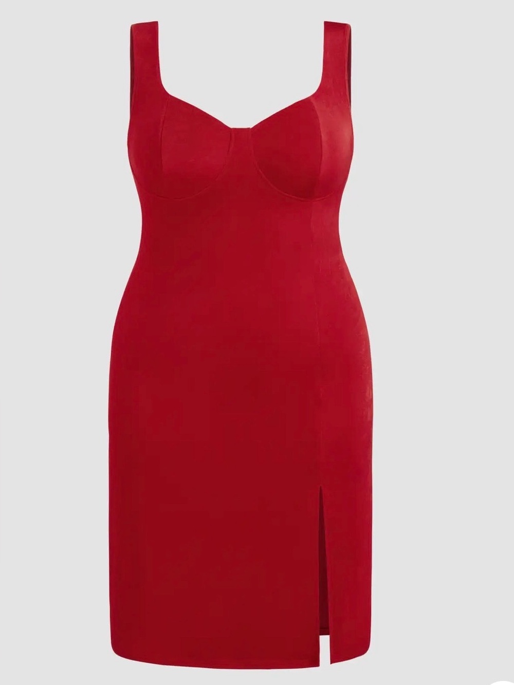 Cider Red Sleeveless Midi Scoop Dress